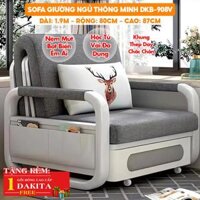 Sofa Giường Ngủ Thông Minh DKB-908V – Rộng 80cm – Nệm Mút Bọt Biển – Hộc Tủ Vải