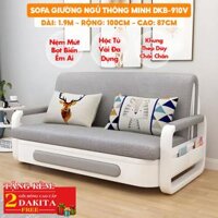 Sofa Giường Ngủ Thông Minh DKB-910V – Rộng 100cm – Nệm Mút Bọt Biển – Hộc Tủ Vải