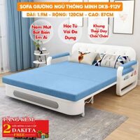 Sofa Giường Ngủ Thông Minh DKB-912V – Rộng 120cm – Nệm Mút Bọt Biển – Hộc Tủ Vải