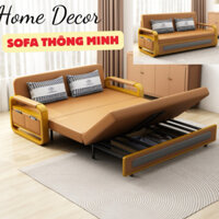 Sofa giường thông minh có ngăn chứa đồ bọc vải nano , đệm xơ dừa cao cấp hàng nhập khẩu