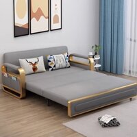 Sofa giường thông minh có ngăn chứa đồ bọc vải nano , đệm xơ dừa cao cấp hàng nhập khẩu