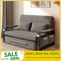 Sofa Giường Thông Minh Gấp Gọn Thành Ghế Đa Năng Có Hộc Để Đồ Kèm Gối, Giường Sofa Hiện Đại Gấp Gọn Thành Ghế
