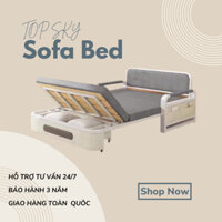 Sofa Giường Thông Minh Vải Nano Cao Cấp, Ghế Sofa Gấp Gọn Thanh Giường, Có Ngăn Chứa Đồ Tiện Ích, Tặng 2 Gối Ôm Cùng Màu