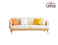 Sofa Gỗ Lót Nệm Bọc Vải Nhỏ Gọn SFG011