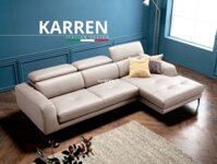 Sofa góc da cao cấp CC45 Karren da Hàn Quốc nhập khẩu - Sofa da Hàn Quốc 🇰🇷 - KenSOFA.vn