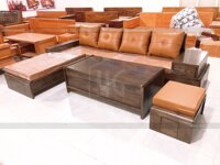 Sofa góc L chân bệt sồi Nga BG064