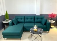 Sofa góc phải vải màu xanh sẫm mã S180104