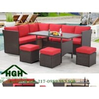 Sofa nhựa giả mây cao cấp sang trọng sân vườn, phòng khách