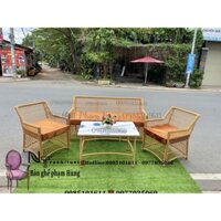 sofa nhựa giả mây cao cấp