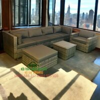 Sofa nhựa giả mây