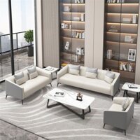 Sofa Văn Phòng Da Thật Bàn Cà Phê Kết Hợp Đơn Giản Hiện Đại Nhẹ Nhàng Sang Trọng Thời Trang Lễ Tân Doanh Nhân Khu Giải T