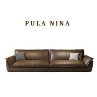 Sofa văng da bò Ý hiện đại Pula Nina (V85)