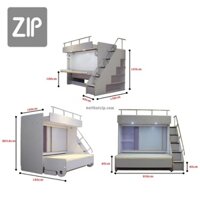 Sofagiaxuong [ 7 trong 1 ] Giường tầng Iris NEW 7 chức năng lựa chọn tốt nhất cho phòng ngủ nhỏ của các bé, bảo hành 24