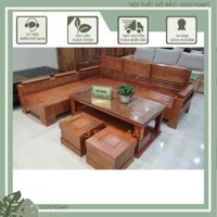 Sofagiaxuong Ảnh thật kèm video sofa góc gỗ sồi nga nhỏ 2m x1m8 gỗ sồi nga 100% giá tại xưởng không qua trung gian