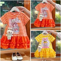 (Sofia chính hãng) (KaO gồm túi LaBuBu) áo quần Tết, Noel bé gái. Đầm LaBuBu kẻ sắc màu tươi lạ cho bé gái 13-45kg