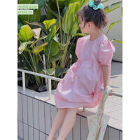 (Sofia chính hãng) (Video) đầm xinh bé gái. Váy xoè Hồng bi siêu xinh chất thô lụa hàn thời thượng 10-40kg Sofia Candy