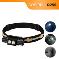 Sofirn D25S (H25S) Đèn pha LED kép siêu sáng 1200lm Luminus SST40 Type-C Đèn pha có thể sạc lại Đèn chống nước sử dụng đang chạy cắm trại đi bộ đường dài câu cá đi xe đạp đêm nổi bật