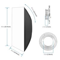 Softbox Ngàm Bowens 60x90 Cho Đèn Flash Đèn Liên Tục Khuếch Tản Tập Trung Ánh Sáng Chụp Hình Studio