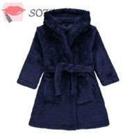 Softness Áo Choàng Tắm Có Mũ Trùm Bằng Lông Cừu Màu Xám Dành Cho Bé