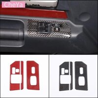 Sợi Carbon Mềm Xe Kính Nâng Bảng Khung Miếng Dán Cho Xe Toyota FJ Cruiser 2007-2021 Phụ Kiện Nội Thất LHD