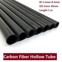 Sợi Carbon Ống Tròn Đồ Chơi Mô Hình Máy Bay Sợi Carbon Ống Rỗng ID1.5-8.5mm OD2-10mm Chiều Dài 1m Thanh Carbon Cường Lực Cao Sợi Carbon Tube-2 / 3 / 6 Miếng