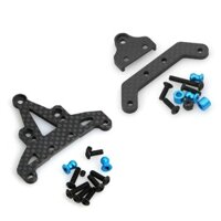 Sợi Carbon Phía Trước Và Phía Sau Hộp Số Gắn Giá Đỡ Hộp Số Giá Đỡ Cho Tamiya XV01 XV-01 1 / 10 RC Xe Nâng Cấp Phần Truy Cập