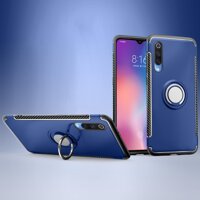 Sợi Carbon TPU PC Hybrid Bao Bọc Điện Thoại Ốp Lưng có Từ Giá Đỡ cho Xiaomi Mi 9