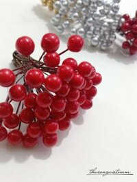 Sợi Cherry 2 đầu - Bạc nhũ