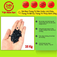 Sỏi Đen Trang Trí Sân Vườn, Lót Chậu, Trang Trí Bể Cá, Trang Trí Thủy Sinh 25kg