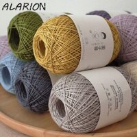 Sợi móc ALARION, Sợi vải lanh mềm màu trơn, Áo len dệt kim sợi dệt kim 1mm thân thiện với da
