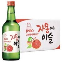 Soju Jinro vị bưởi đỏ (grapefruit-flavored soju) 12% vol chai 360 ml