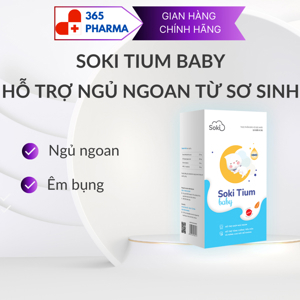 Soki-Tium 12 Gói - Bột Hòa Tan Giúp Trẻ Ngủ Ngon