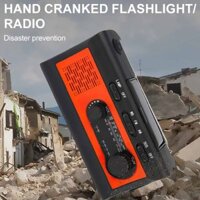 Solar Hand Crank Dynamo Wind Up AM FM Radio USB Charger Light Torch SOS Portable