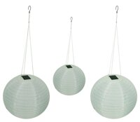 Solar Wholesale Shoji Solar Lanterns, 12" Diameter (3 Pack)