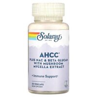 Solaray AHCC Plus NAC & Beta Glucan With Mushroom Mycelia Extract 30 Vegecaps