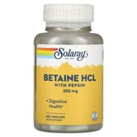 Solaray Betaine HCL with Pepsin 250 mg 180 VegCaps