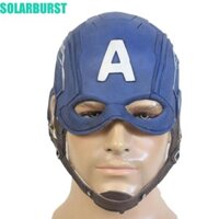 Solarburst Captain America Trang phục hóa trang, Mũ đội đầu siêu anh hùng Justice Captain America, Cao su ngộ nghĩnh có nắp cằm Cổ điển Marvel Mũ Captain America Cosplay