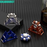 Solarburst Đầu ngón tay Con quay hồi chuyển cơ khí, Cối xay gió Tam giác tay Spinner Bánh xe đu quay, Con lắc đôi sáng tạo Con quay hồi chuyển kim loại Con quay hồi chuyển bánh xe dành cho người lớn