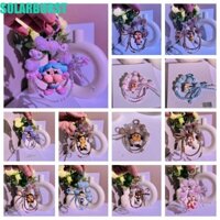 Solarburst Đổ xô Vòng Chìa Khóa Crybaby, Silica Gel Hạt Đầm Búp Bê Móc Khóa, 3D Sang Trọng Bóng Handmade Đeo Chéo Hoạt Hình Dây Xích Điện Thoại Cặp Đôi