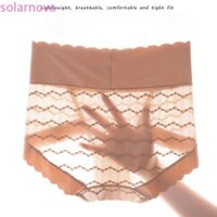 Solarnova 2 Quần Lót Eo Cao, Quần Lót Hoa Ren Siêu Mỏng Sọc, Lưới Mịn Trong Suốt Xù Quần Lót Nữ Nữ