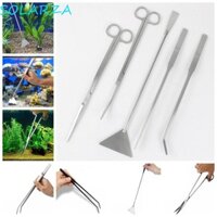 Solarza 3 / 4 / 5 Bộ dụng cụ Aquascape, Dụng cụ cảnh quan bể cá cong thẳng bằng thép không gỉ, Nhíp dài Xẻng chống gỉ Bể cá bền bỉ Kéo Nhíp Dụng cụ làm sạch