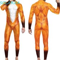 Solarza Halloween Đảng Áo liền quần, Tiger Leopard Funny Adult Bodysuits, Thời Trang Dress Up Performance Shapewear Nữ Zentai Suits Nam