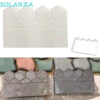 Solarza Hàng rào sân vườn Khuôn gạch xi măng, Khuôn trang trí gạch có thể tái sử dụng cổ, Trang trí sân vườn Nhựa DIY lan can Giường bên mô hình sân hiên