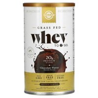 Solgar Grass Fed Whey To Go Whey Protein Powder Chocolate 13.2 oz (377 g)