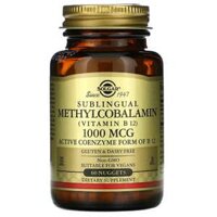 Solgar Methylcobalamin (Vitamin B12) 1.000 mcg 60 viên ngậm dưới lưỡi