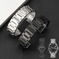 Solid Stainless Steel Watch Band Belt  for Armani Ar60008 ar2447 ar2433 ar1923 60012 Ax2098 Male Black watch strap