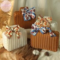 Solitudered Vintage Giả Mây Mỹ Phẩm Bảo Quản Vali Trang Trí Đạo Cụ Vali Ngày Lễ Hộp Quà Tặng Dung Tích Lớn Du Lịch Thiết Thực VN