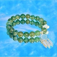 SOM STORE Vòng Tay Phong Thuỷ Đá Thạch Anh Tóc Xanh - Charm Cát Tường ft. Dream Catcher