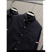 Somi đen thêu hai vạch đỏ dài tay