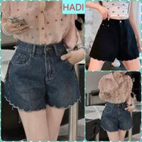 [SOMO1747] QUẦN SHORT JEANS ĐÙI NỮ LƯNG CAO VIỀN TRĂNG CƯA LAI MÀU XANH ĐẬM ĐEN SIÊU HOT HIT CÁ TÍNH CỰC MÁT